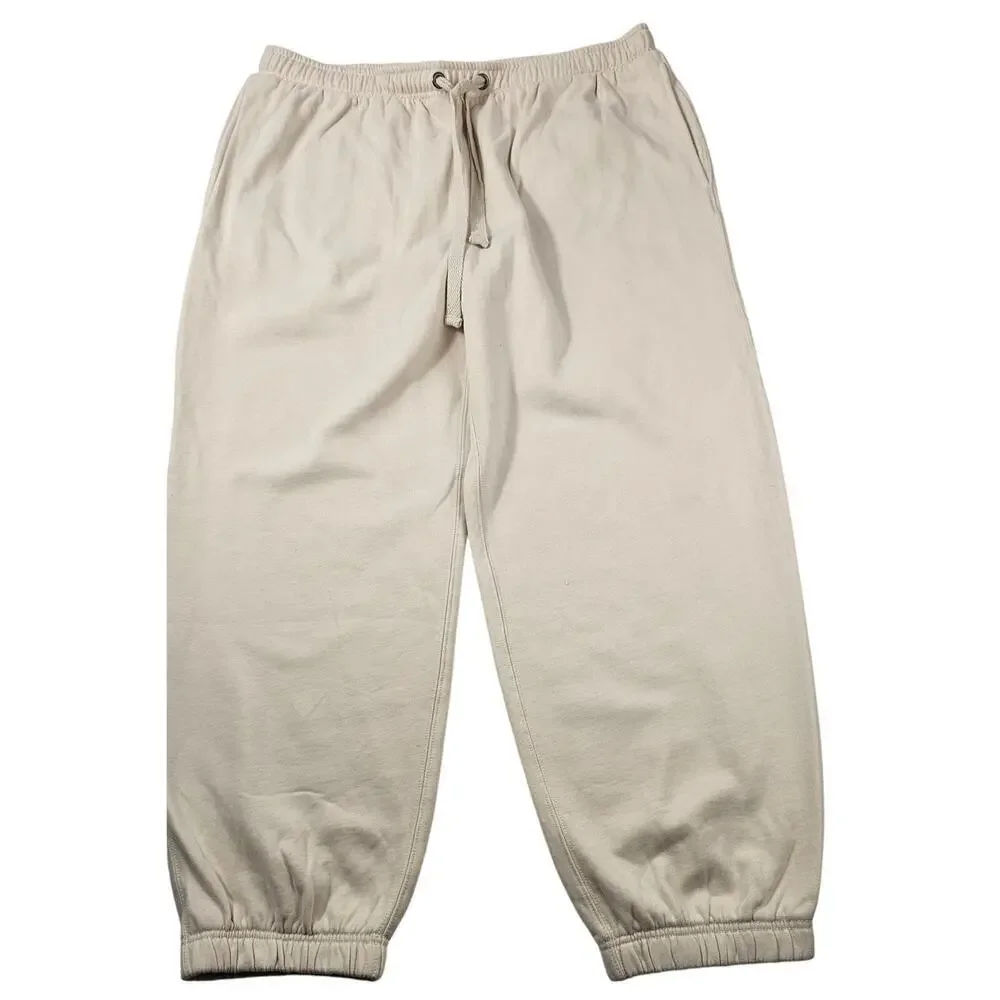 NWOT fleece lined neutral drawstring waist joggers warm winter lounge pants XL
